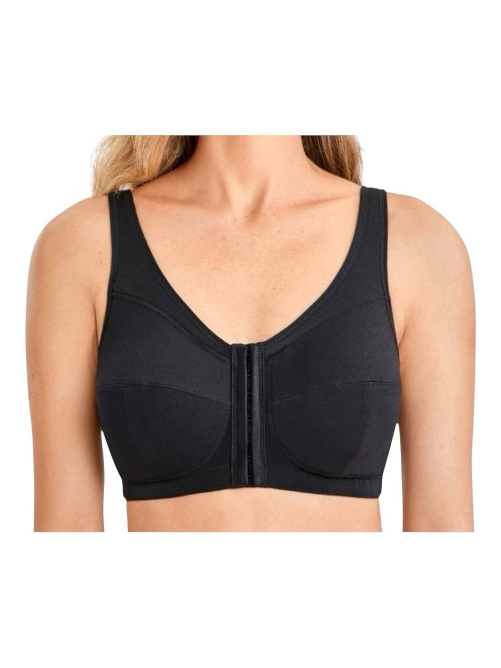 Laudine Back Support Black Front Closure Wireless Bra Size 44G Adjustable Strap - Picture 13 of 13